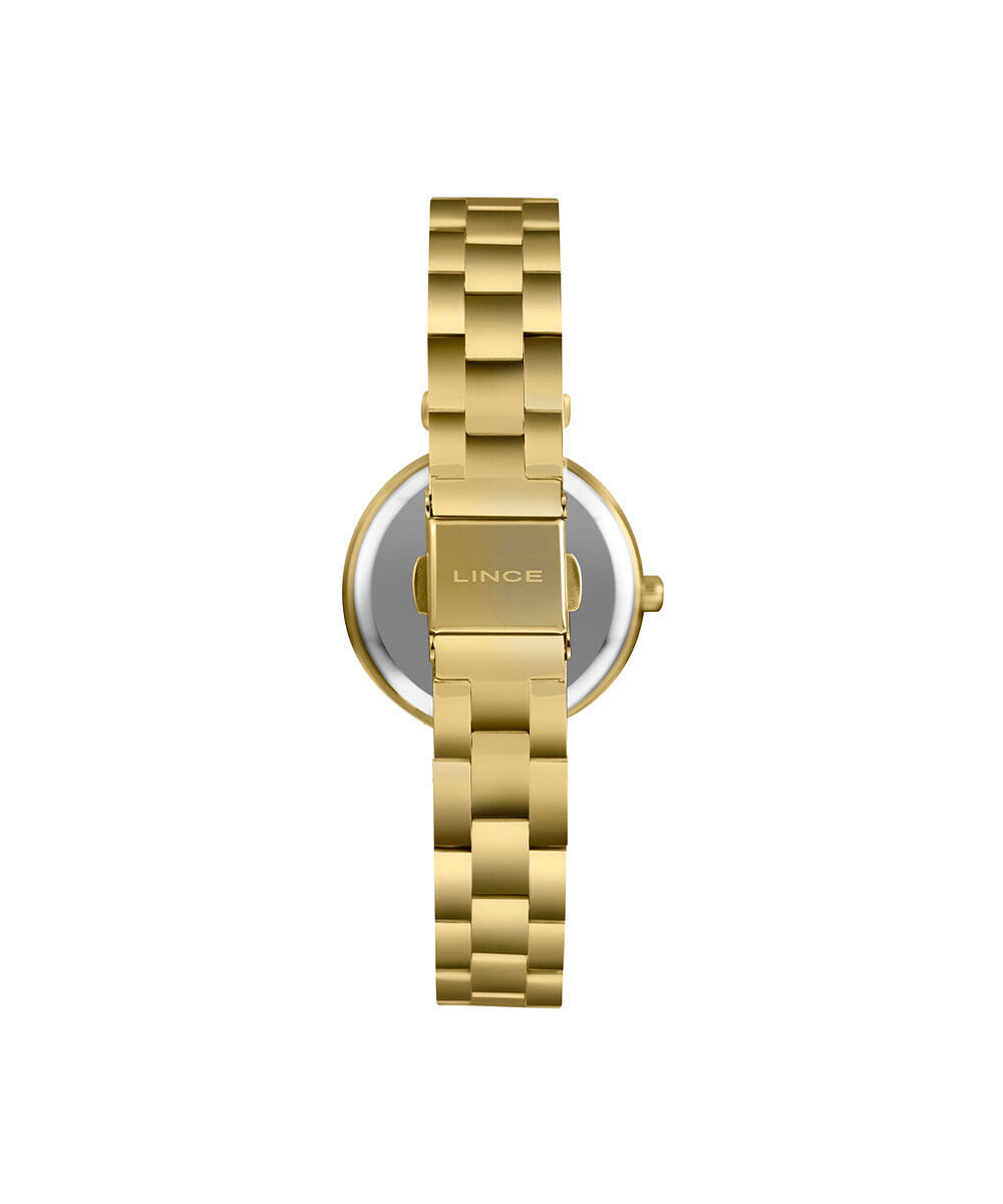 kit relógio feminino lince analógico lrgh259l30 kaheb1kx dourado