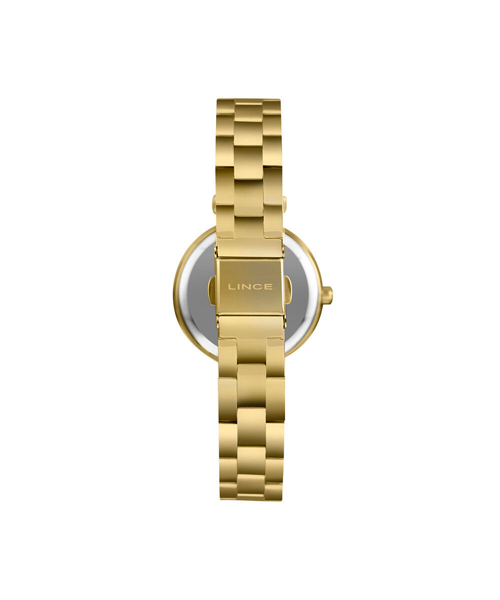 kit relógio feminino lince analógico lrgh259l30 kag6c1kx dourado