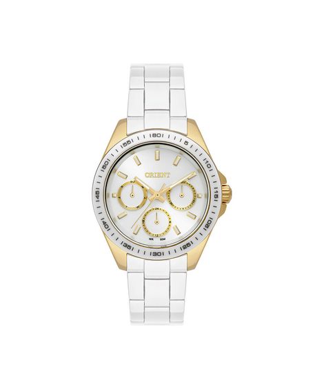 relógio feminino orient multifunção ftskm005 b1bx branco