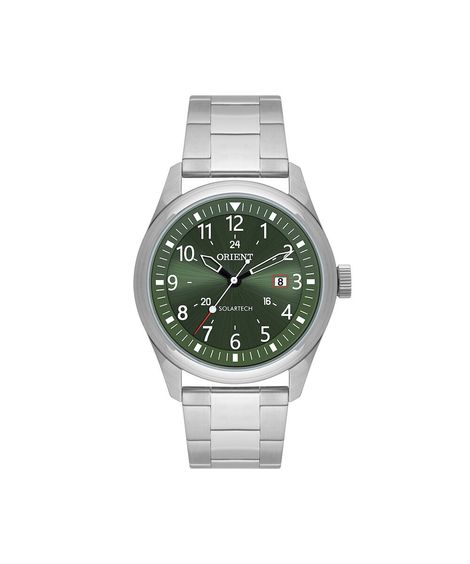 relógio masculino orient analógico calendário mbss1446 e2sx prateado