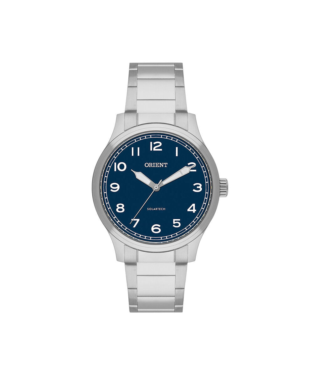 relógio masculino orient analógico mbss0018 d2sx prateado