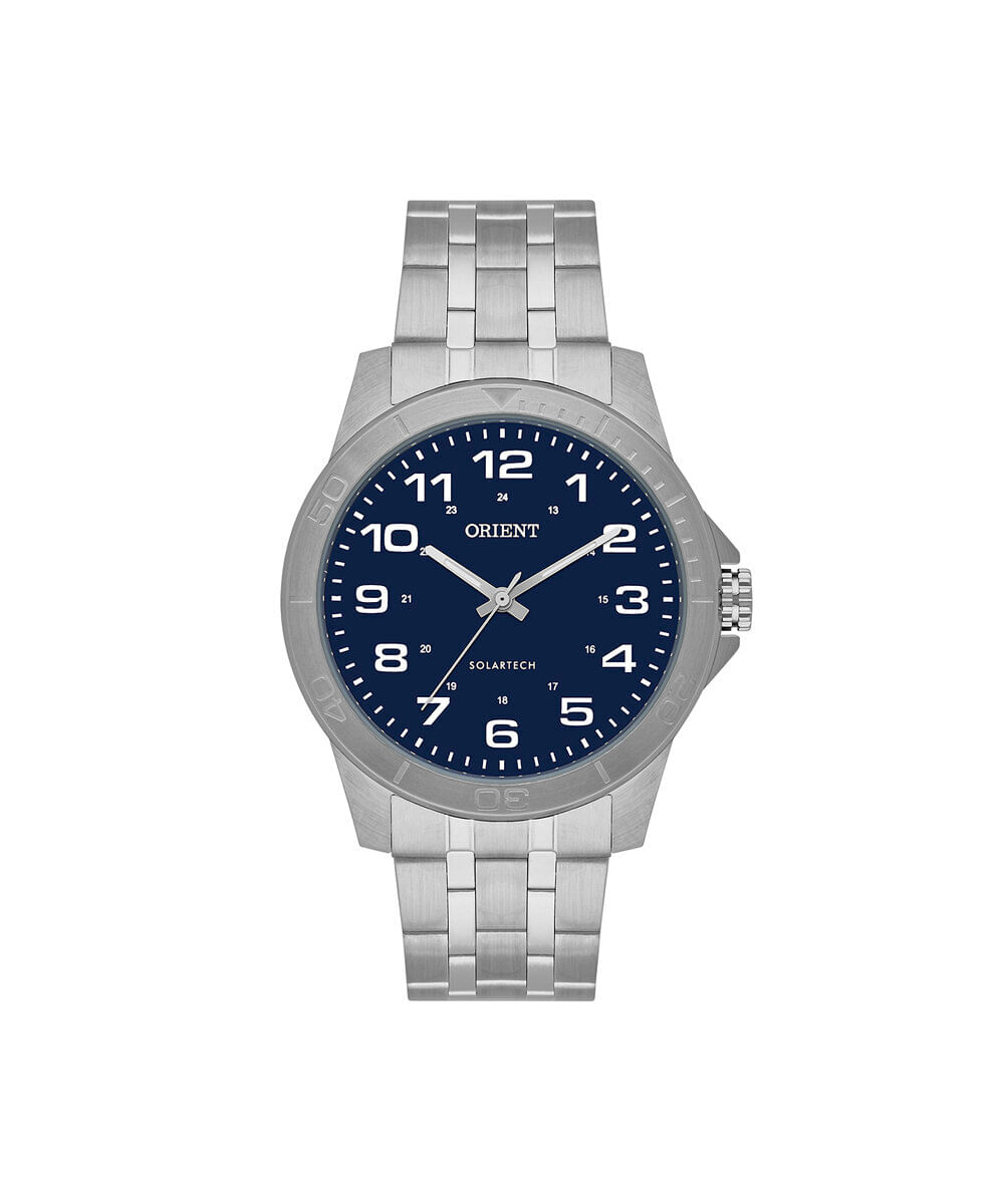 relógio masculino orient analógico mbss0020 d2sx prateado