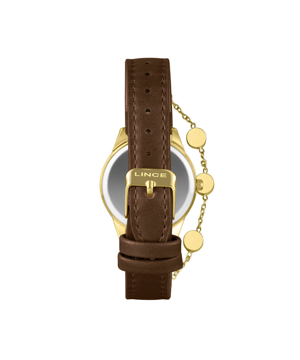 kit relógio feminino lince analógico lrc4876l34 c2nx dourado