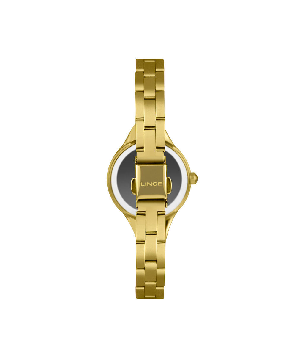 kit relógio feminino lince analógico lrgm070l30 kahfs2kx dourado