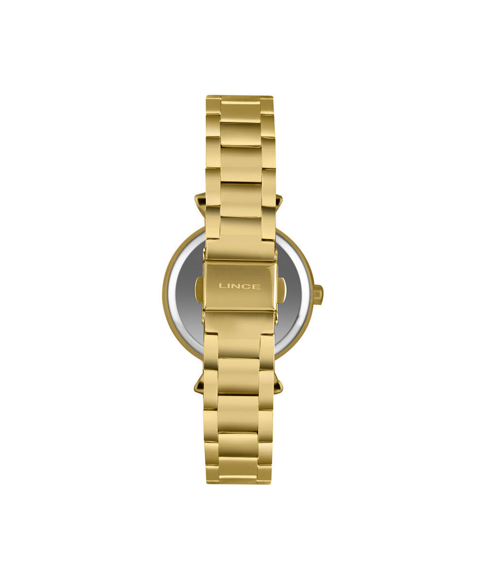 kit relógio feminino lince analógico lrgh258l33 kaf2c1kx dourado