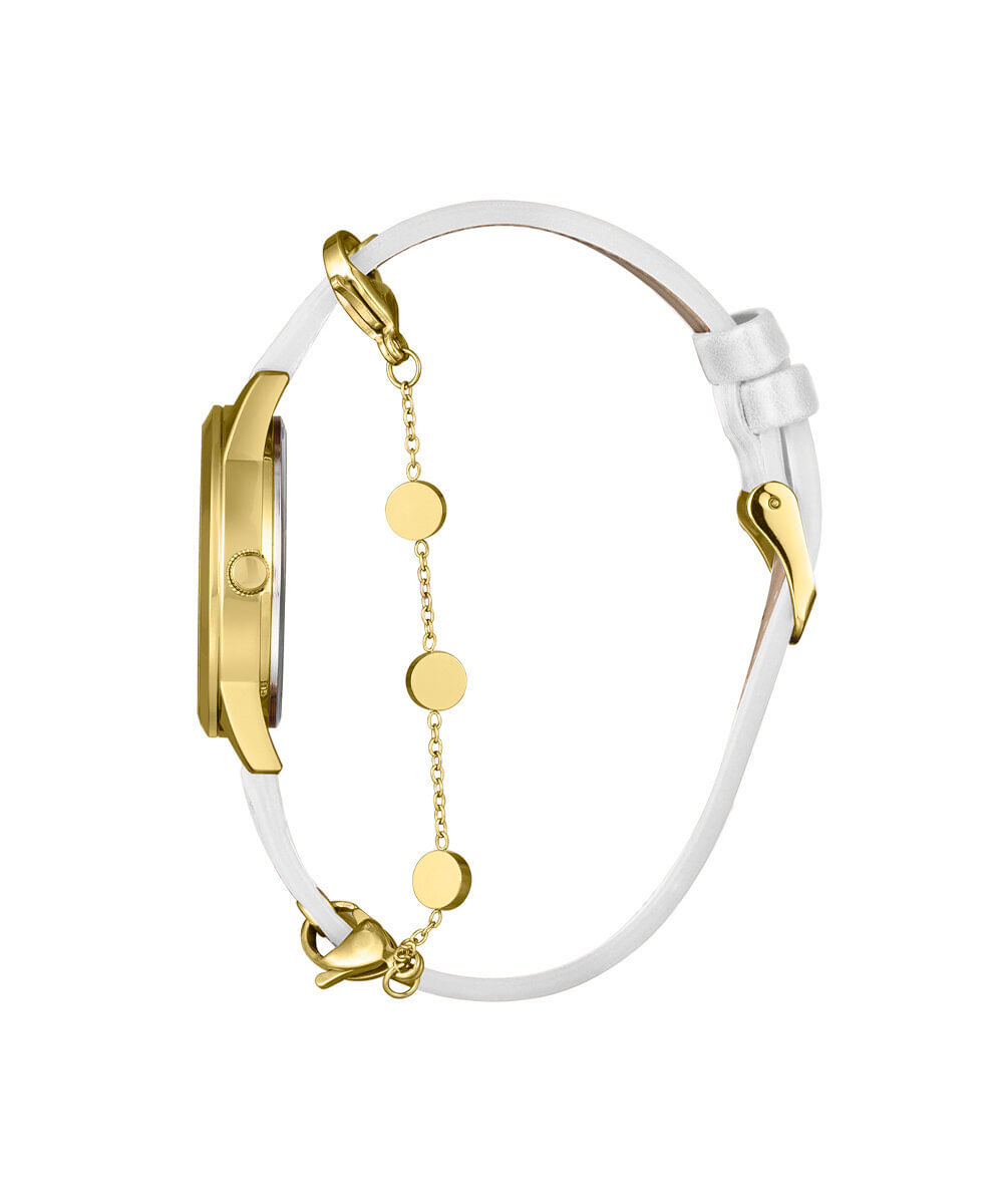 kit relógio feminino lince analógico lrc4876l34 c2bx dourado