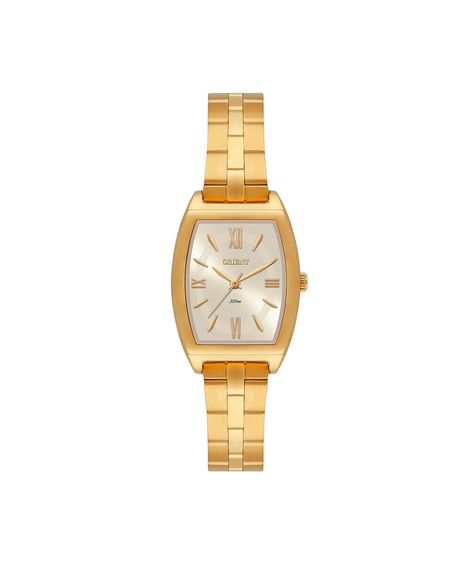 relógio feminino orient analógico lgss0075 c3kx dourado
