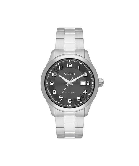 relógio masculino orient analógico calendário mbss1517 g2sx prateado