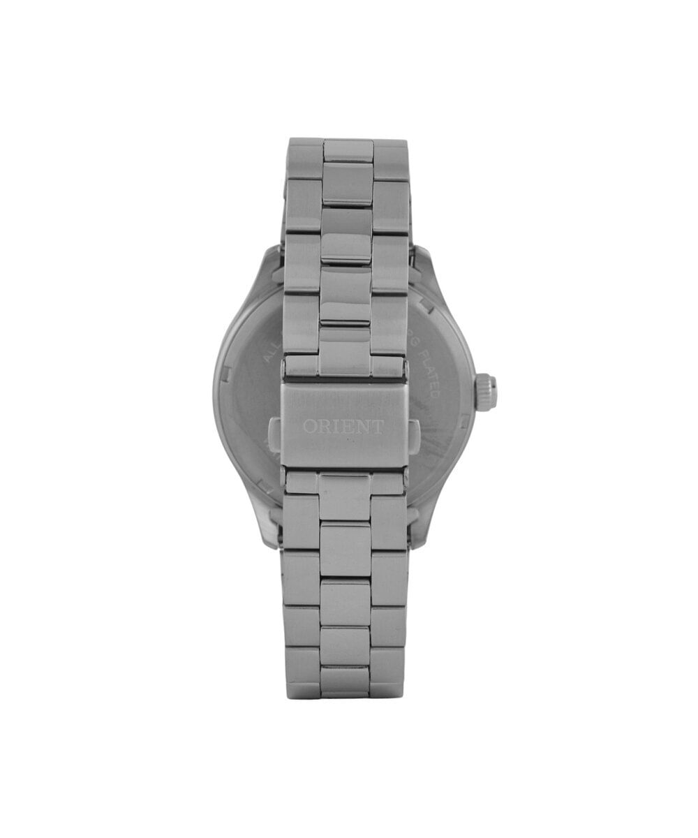 relógio masculino orient analógico calendário mbss1517 g2sx prateado