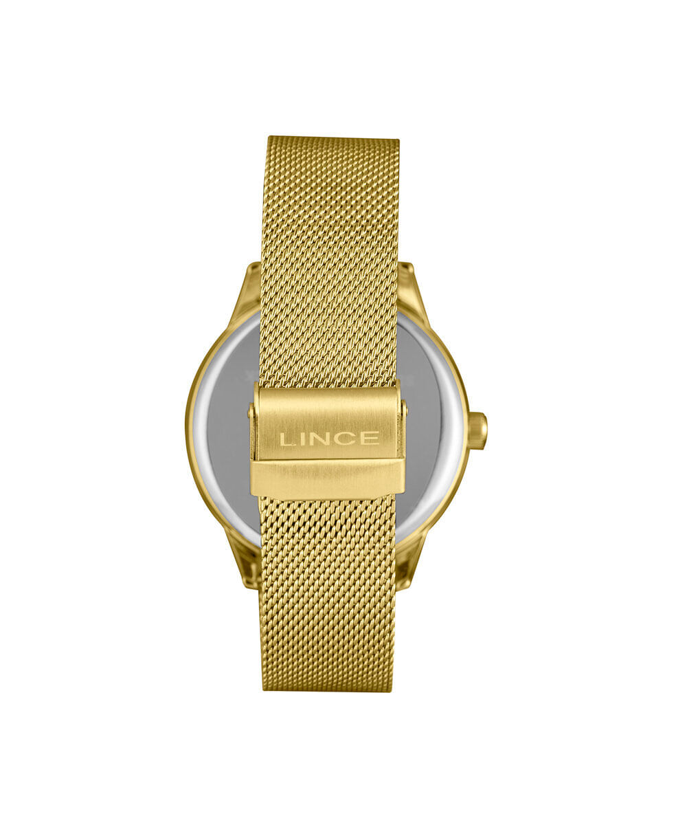 kit relógio masculino lince analógico mrgm019l46 kab3d1kx dourado