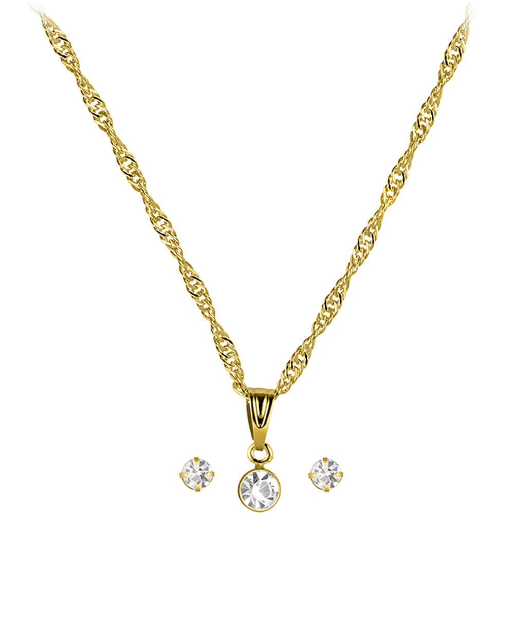 kit relógio feminino lince analógico lqc4823l25 ka8sb2nx dourado