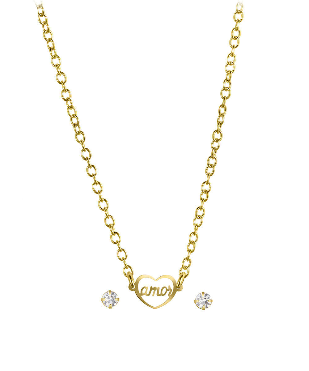 kit relógio feminino lince analógico lrgh005l25 kaftc2kx dourado