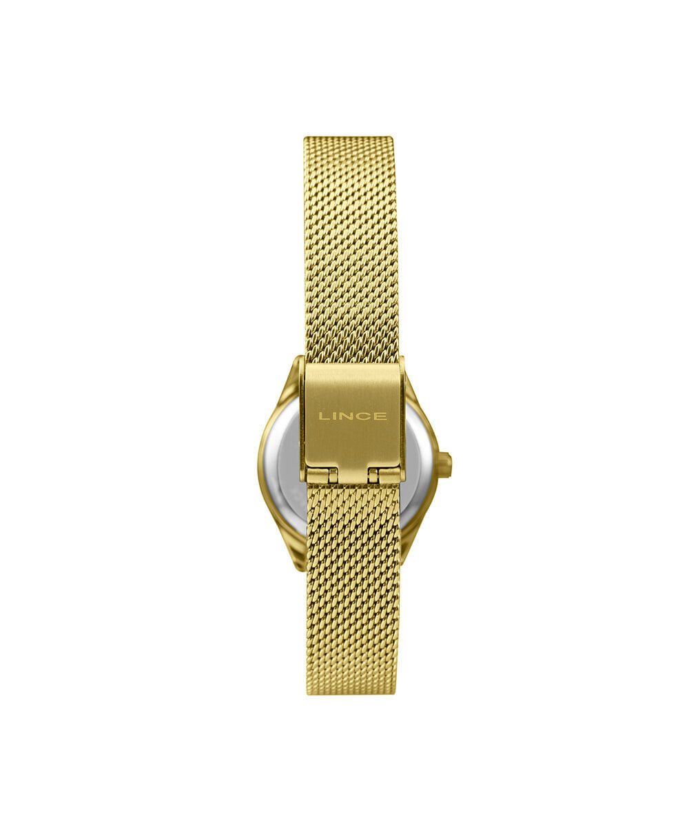 kit relógio feminino lince analógico lrgh005l25 kaftc2kx dourado