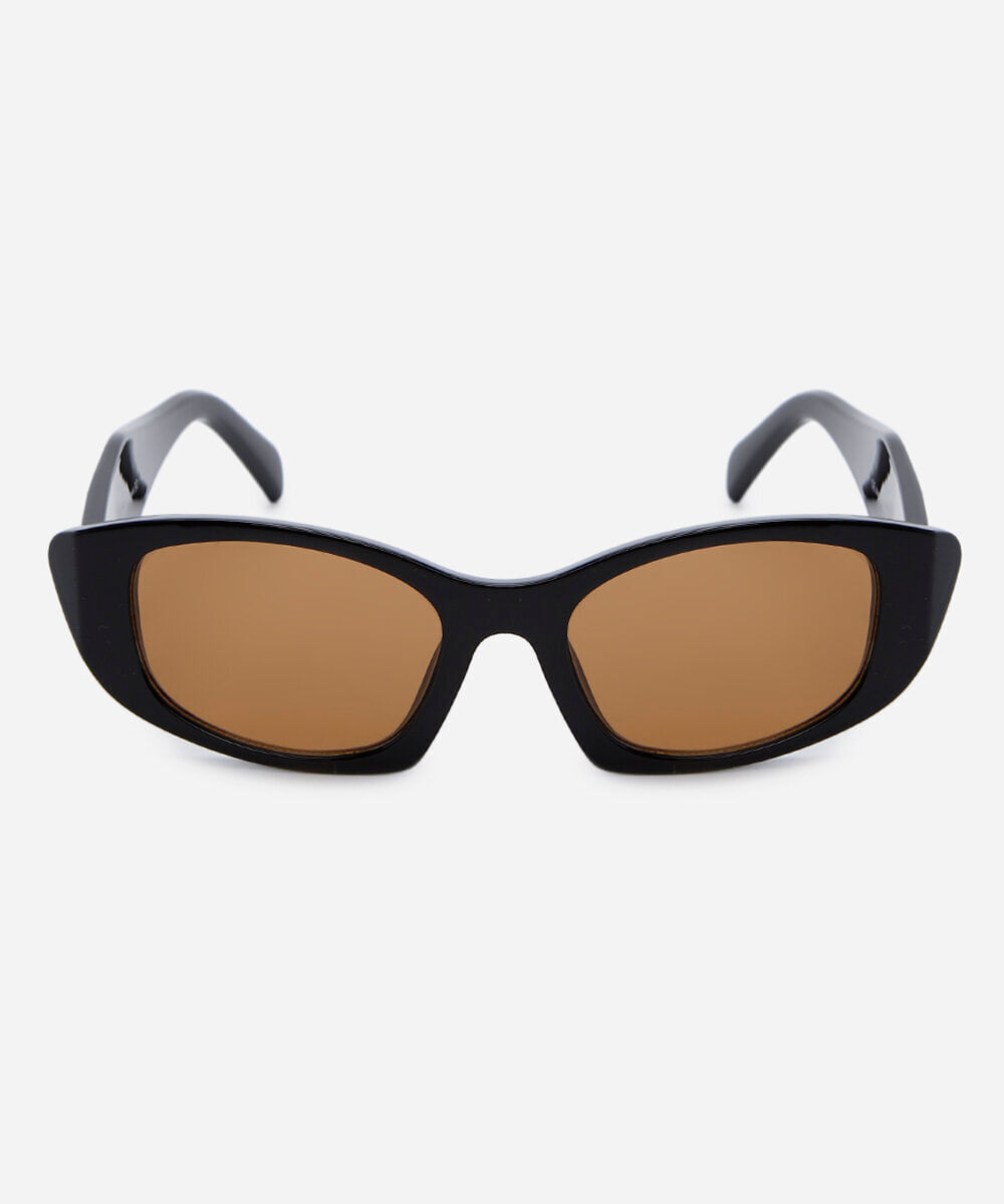 óculos de sol feminino gatinho de acetato triton preto