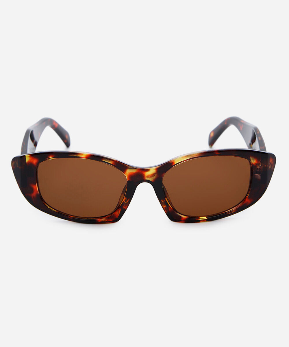 óculos de sol feminino gatinho de acetato tartaruga triton marrom