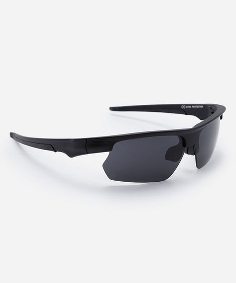 óculos de sol esportivo unissex de acetato preto