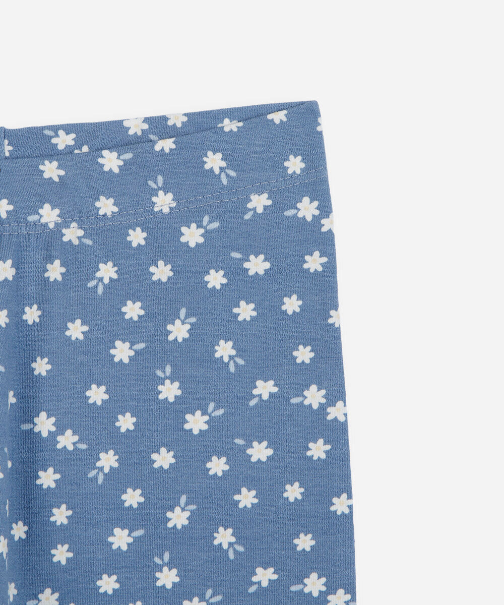 kit de 2 calças legging infantil de algodão colorido