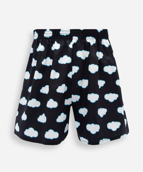 cueca samba canção masculina de algodão nuvens preta
