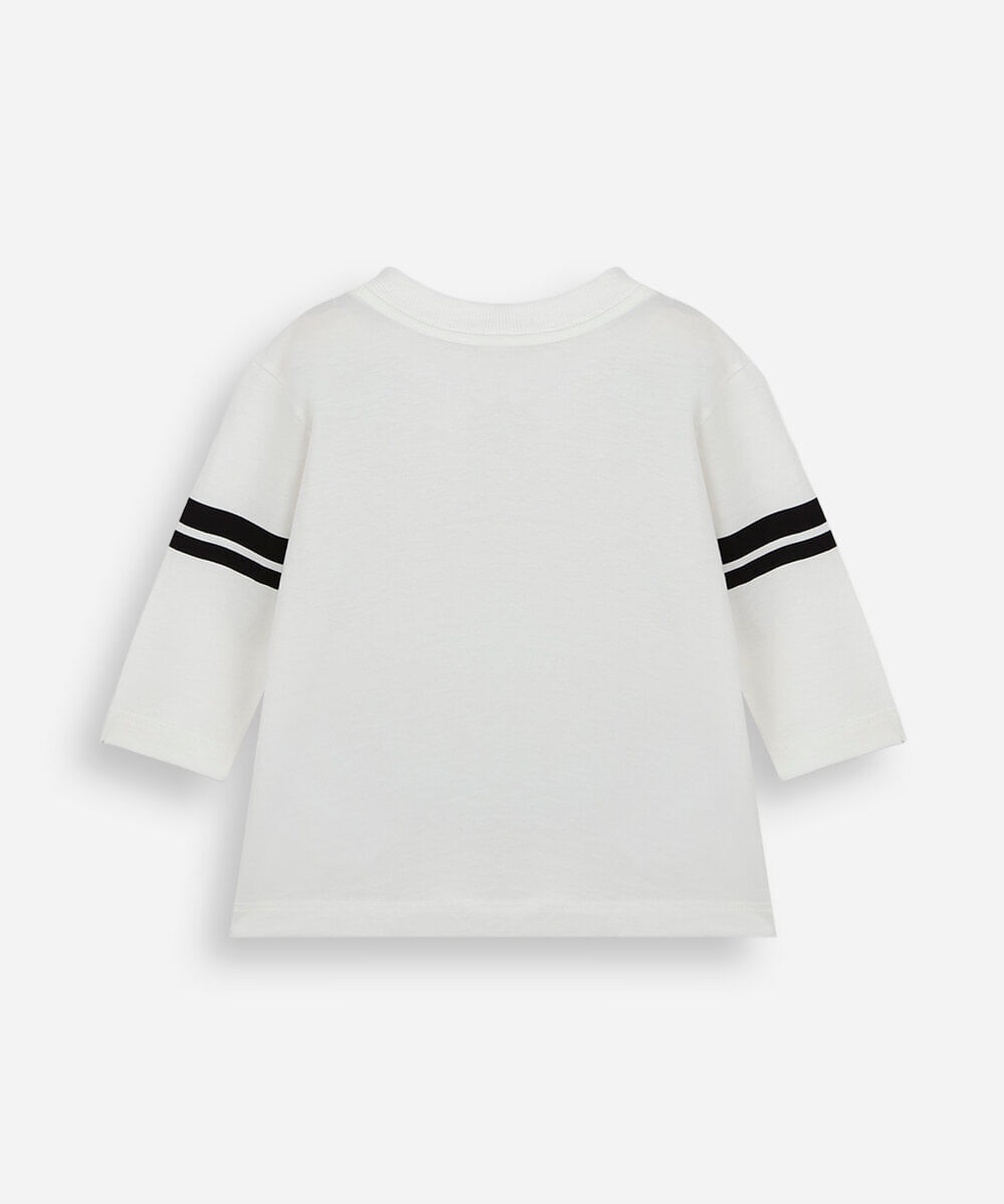 camiseta infantil de algodão manga longa toy story off white