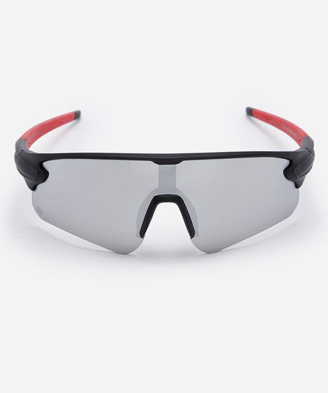 óculos de sol esportivo unissex de acetato preto