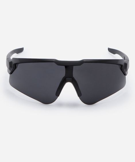 óculos de sol esportivo unissex de acetato preto