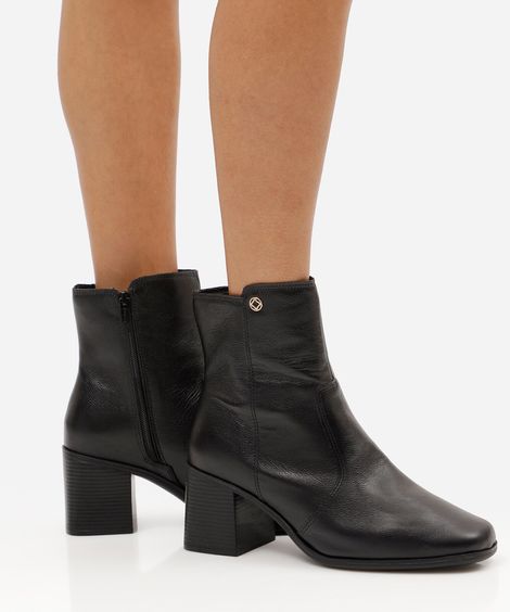 bota cano médio salto grosso bebecê preta