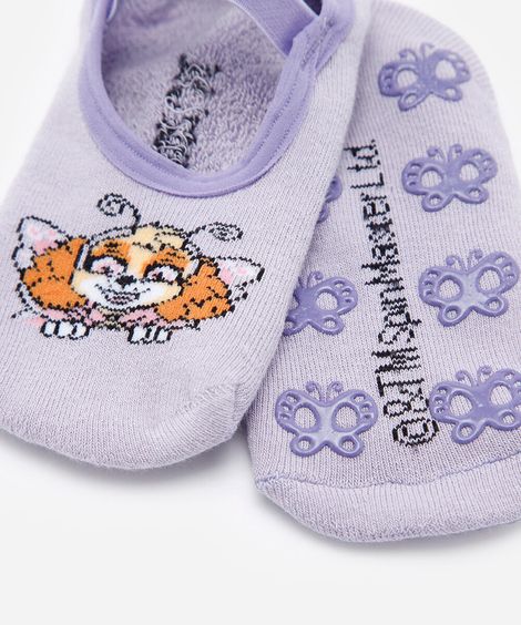 meia sapatilha infantil patrulha canina lilás