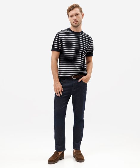 calça slim cropped  masculina jeans azul