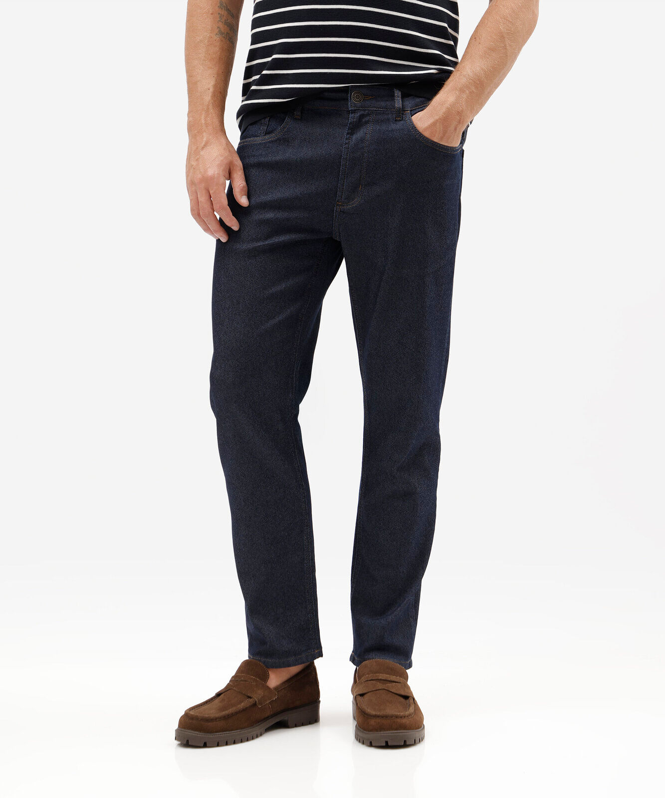 calça slim cropped  masculina jeans azul