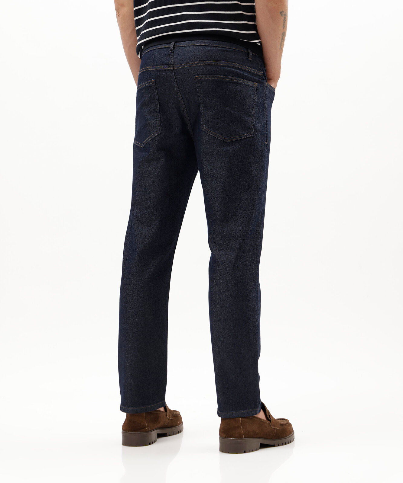 calça slim cropped  masculina jeans azul
