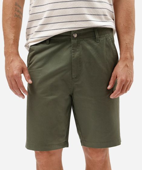 bermuda masculina reta chino verde