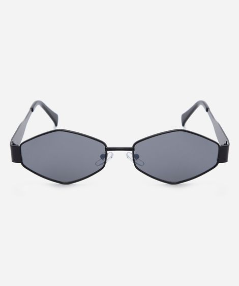 óculos de sol feminino oval de metal triton preto