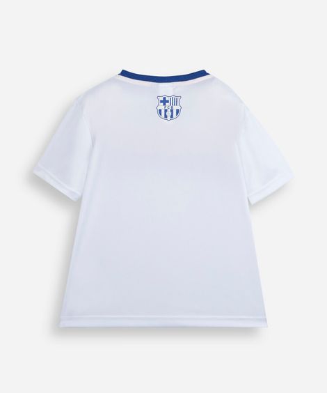 camiseta infantil manga curta barcelona colorida