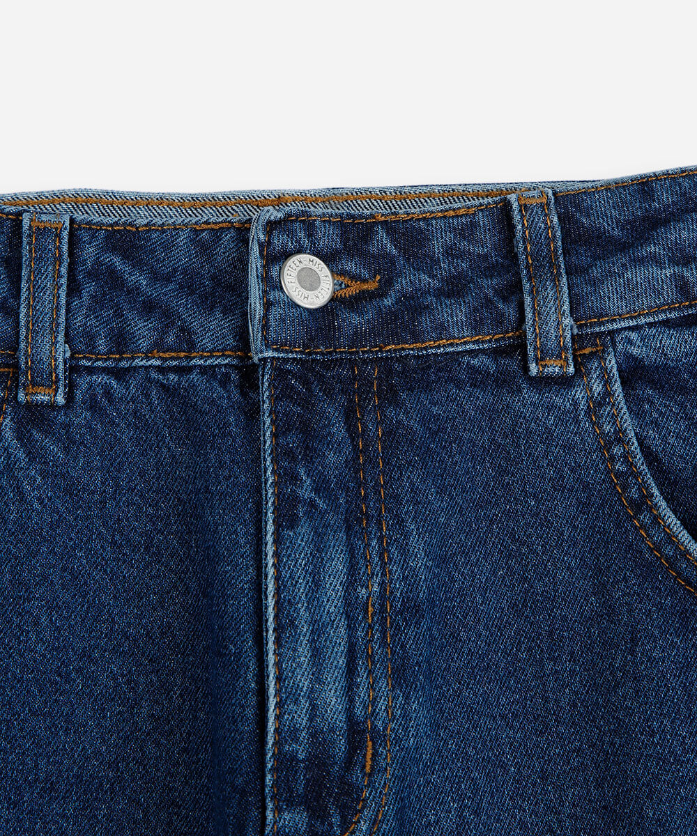 calça juvenil baggy jeans azul