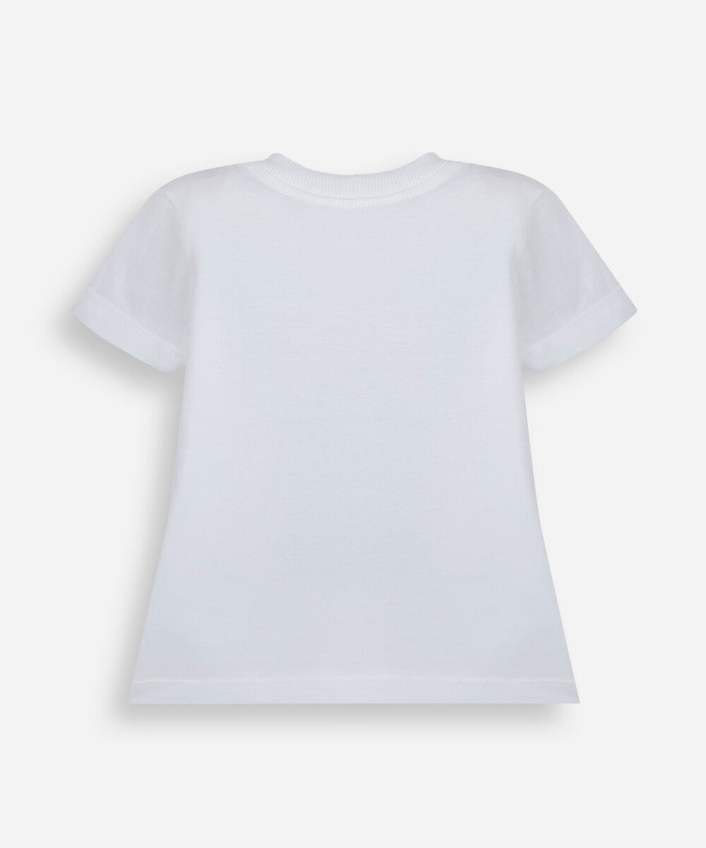 camiseta infantil de algodão hulk off white