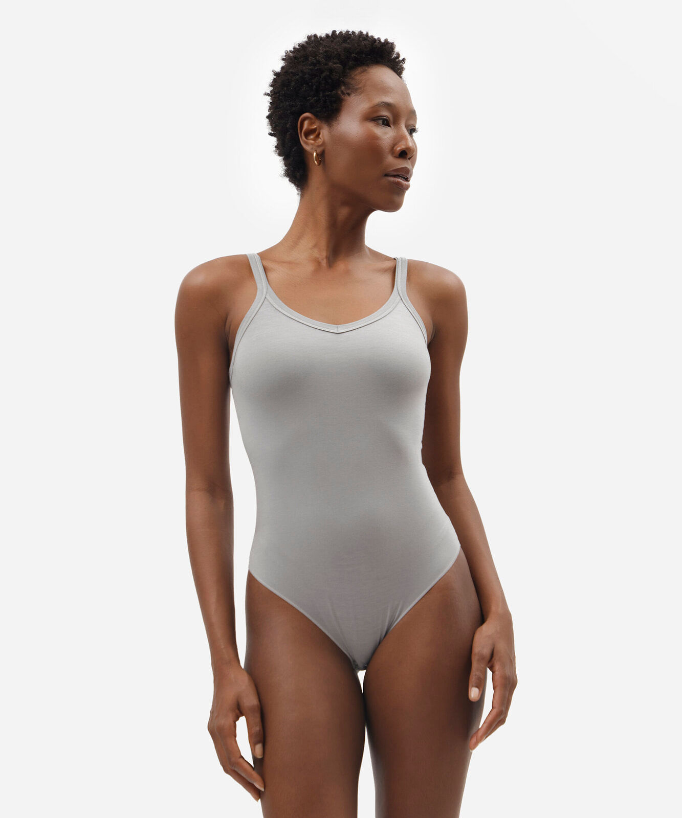 body alça fina feminino cinza