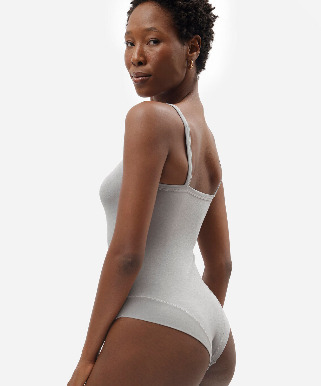 body alça fina feminino cinza