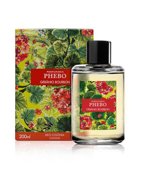 perfume unissex phebo colônia gerânio bourbon 200ml