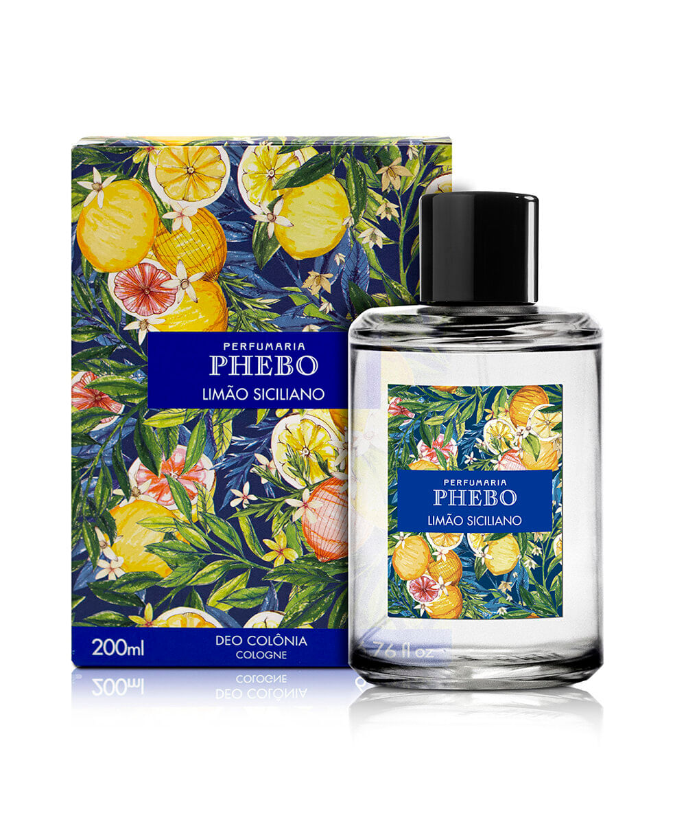 perfume unissex phebo colônia limão siciliano 200ml