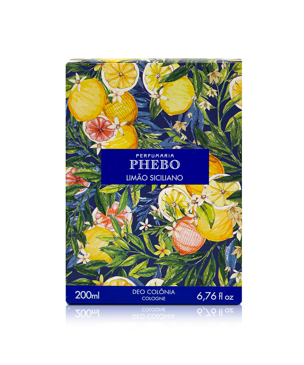 perfume unissex phebo colônia limão siciliano 200ml
