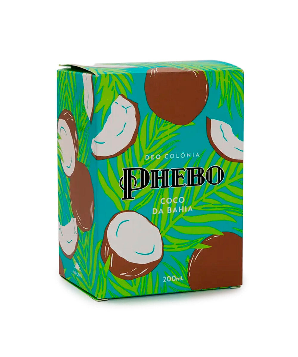 perfume unissex phebo colônia coco da bahia 200ml
