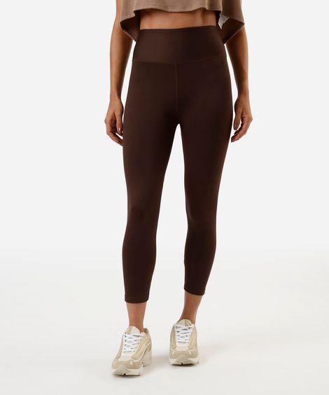 calça legging esportiva cós anatômico marrom