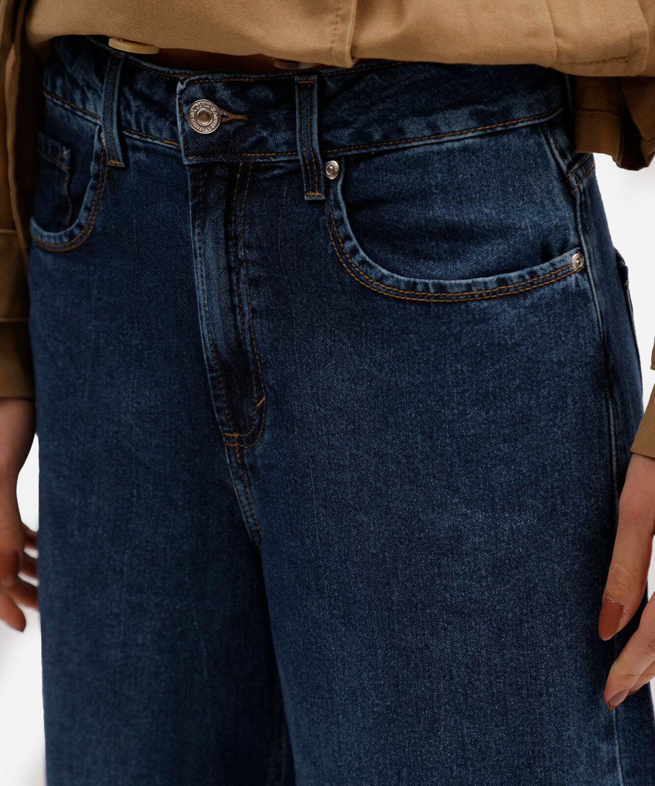 bermuda jorts feminina jeans cintura alta azul