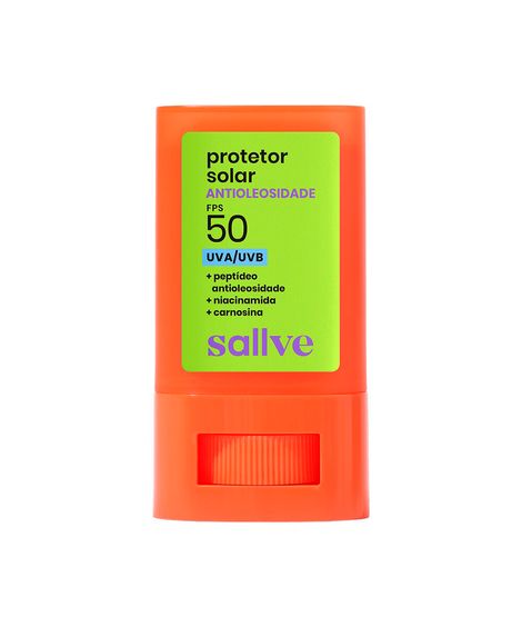 protetor solar sallve antioleosidade em bastão fps 50 com niacinamida 15g