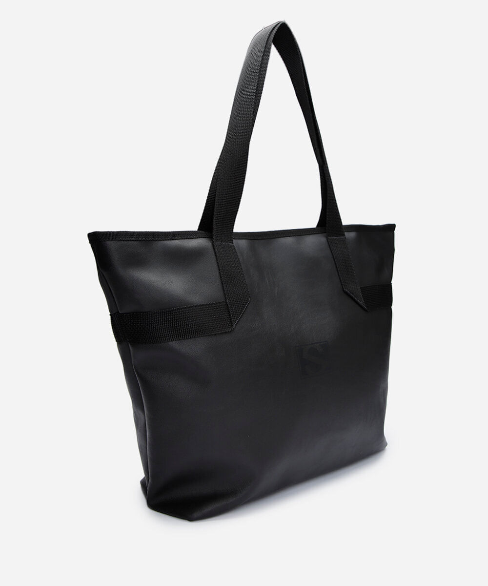 bolsa tote básica esportiva preta