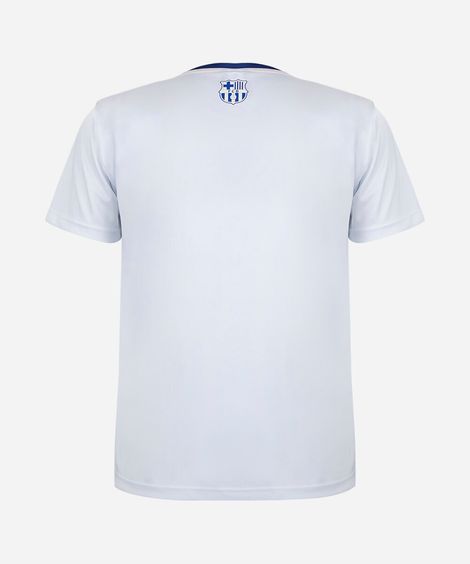 camiseta esportiva juvenil manga curta barcelona off white