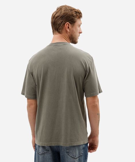camiseta masculina relaxed de malhão rugby com estampa verde