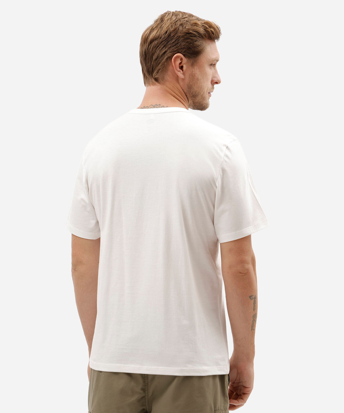 camiseta masculina de algodão manga curta estampada off white