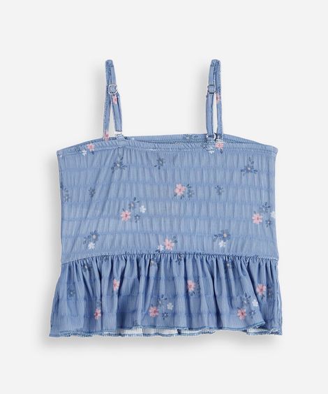 blusa infantil alcinha floral colorido