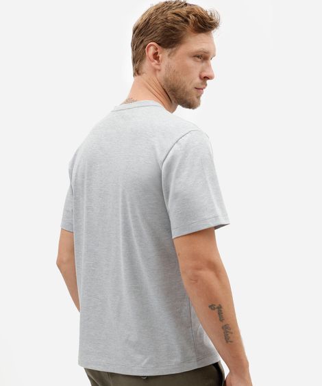 camiseta masculina comfort listrada em algodão texturizado azul